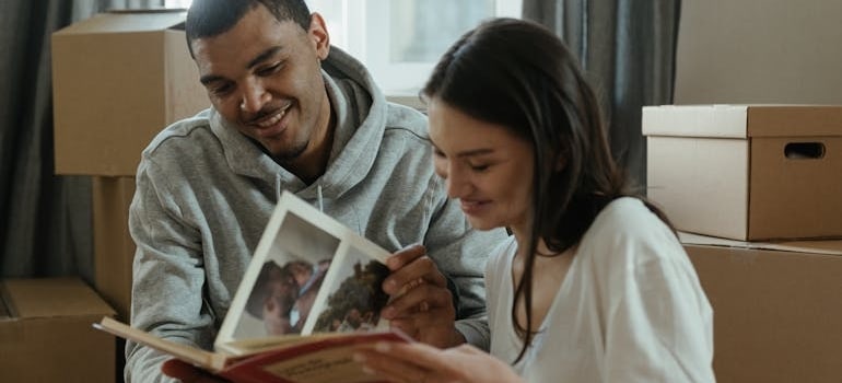 a couple trying to declutter memorabilia & keepsakes